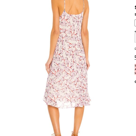 Rag & Bone Eva Floral Slip Dress Pink White Floral Midi 4 - Picture 9 of 9